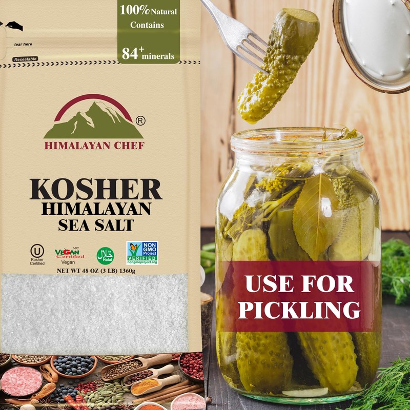 Himalayan Chef Kosher Sea Salt, Fine Grain Kosher Salt, Replacement