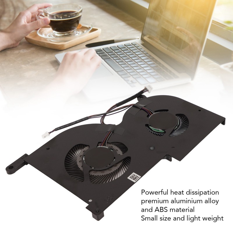 For MSI GS66 Cooling Fan 4pin Connector Aluminum Alloy Easy