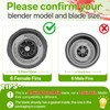 6-Fins Female Blade Replacement for Ninja Blender, 4in/10cm Female Fin