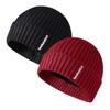 JFAN Men's Knitted Winter Hat with Fleece Lining Wool Hat