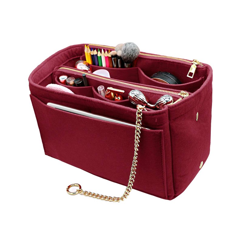 LEXSION 3 in 1 Felt Purse Organizer Insert Bag in