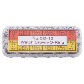 O Ring Seal Gasket Black 1.4-2.8mm O Ring Set 2 Sizes Rubber Rings Watches Gaskets Tiny Crown O Ring Box Set For Waterproof Sealing