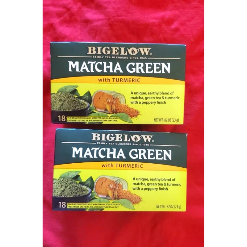 BIGELOW 2 PACK BIGELOW MATCHA GREEN WITH TURMERIC (18 BAGS