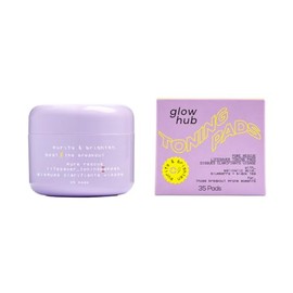 Glow Hub Purify & Brighten Pore Rescue Toning Pads with Salicylic Acid for Blemish Prone Skin 35pk