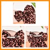 Pink Leopard Hair Bow Ribbon Clips for Women Oversized Cheetah