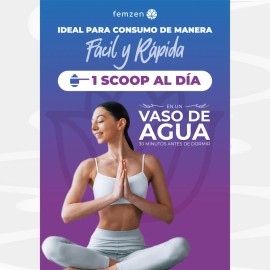 Glicinato de Magnesio 300 g Femzen para Mujer Con Omega 3 Colgeno Hidrolizado Inulina de Agave y Zinc Apoyo Integral al Bienestar Femenino 30...      