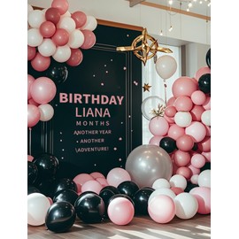 DRWKAY Black Balloons 100 Pack,12 Inch Matte Black Latex Helium-Ready Garland for Birthdays Weddings Baby Showers Graduations Elegant Arch Decorations