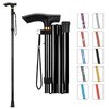 MFE Folding Cane, Portable 5-Level Adjustable Height Walking Stick with