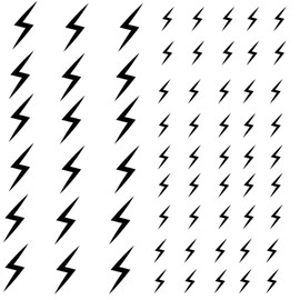 Tattoonova 6 Sheets Temporary Tattoo Men Lightnings Party Favors Thunder Body Face Sleeve Number Fake Tattoos