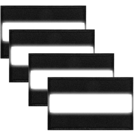 Reflective Safety Patches Reflective Patch Backpack Patches Velcro Luminous Reflective Patch Reflectors Velcro Safety Patch with Velcro for Night Sports Fireman Pack of 4