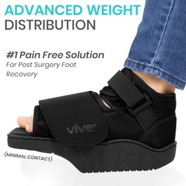 Vive Offloading Post-Op Shoe - Forefront Wedge Boot for Broken Toe Injury - Non Weight Bearing Medical Recovery for Foot Surgery, Hammer Toes, Bunion, Feet Walking Orthopedic (Medium)