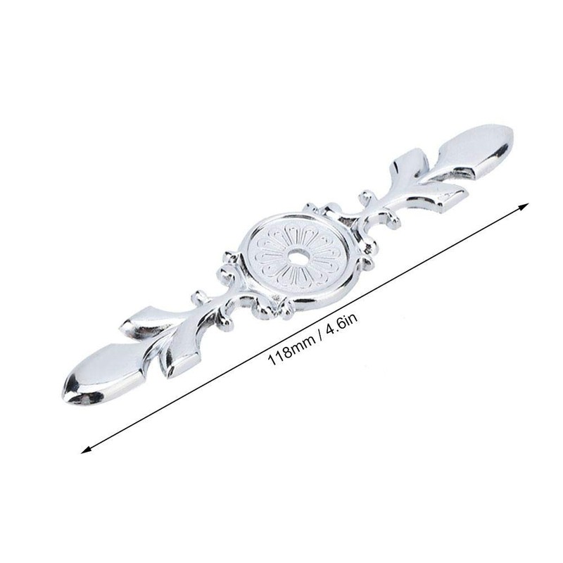 Zerone 10pcs Zinc Alloy Cabinet Handle Back Plate Retro Style