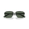 A|X ARMANI EXCHANGE Men's AX2048S Rectangular Sunglasses, Matte Gunmetal/Dark Green,