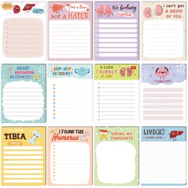 Jetec 36 Pads Nurse Notepads 3 x 4 Inch Pun Funny Nursing Appreciation Notepads Medical Themed Notepad Self Adhesive Memo Pad for Nurse Gifts Coworkers Office Supplies