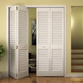 Closet Door, Bi-fold, Louver Louver Plantation White (36x80)