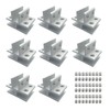 Gxeabg 8 PCS T Shape Glass Clamp, Aerometal Connector, Shower