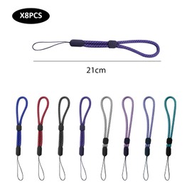 8pcs Bungee Cord, Wrist Cord, Braided Lanyard, Adjustable Lanyard, Reflective Webbing Cord, Backpack Accessories, Hiking Accessories, Telescopic Wrist Cord