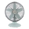 Good Housekeeping 92604 All-Metal 12" Retro Desk Office Table Fan