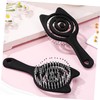FOMIYES Cat Ear Massage Comb Scalp Massage Brush Wet Dry