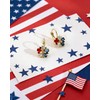 Elaximn Vintage 14K Gold Plated Flower 4th of July Independence