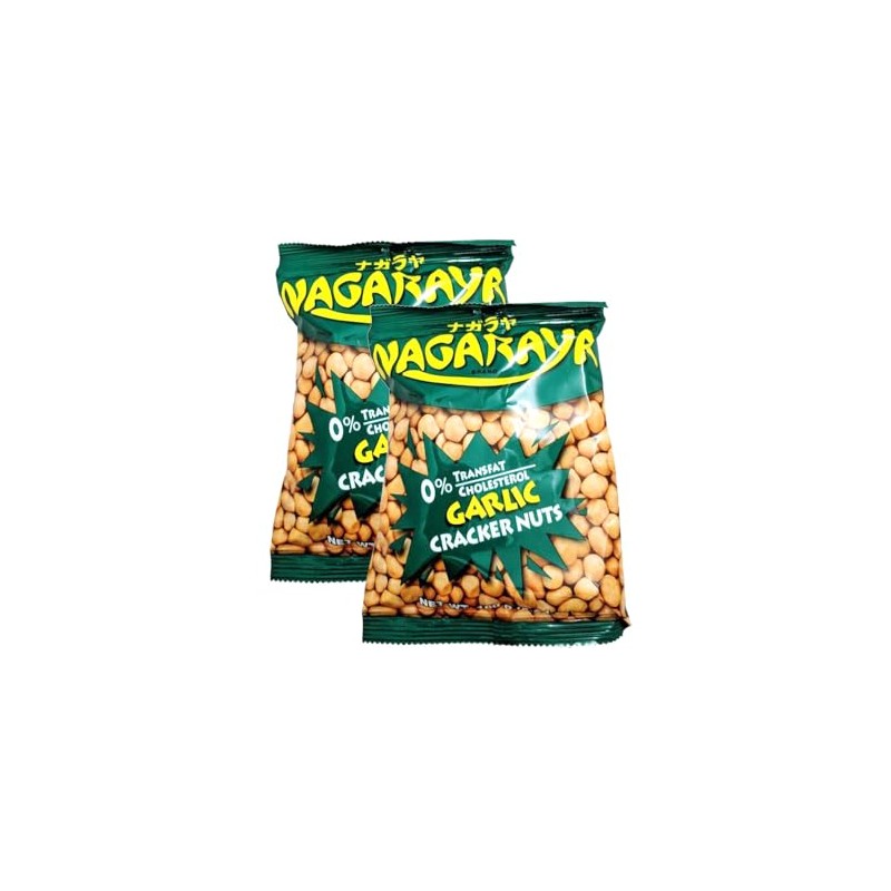 Nagaraya Cracker Nuts Garlic, 5.64 oz (Pack of 2)