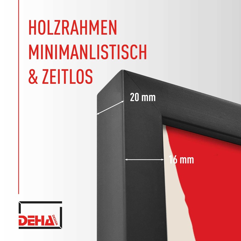 DEHA Design Fontana Wooden Picture Frame, 15 x 20 cm,
