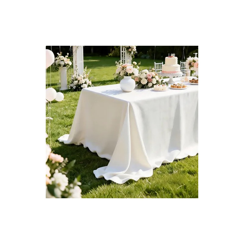Mantel Rectangular Satinado Decoración De Mesa 145x300cm