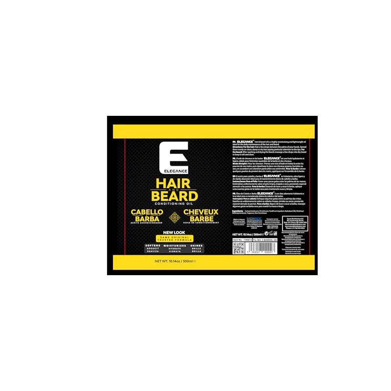 ELEGANCE GEL Hair & Beard Oil, 10.1 Fl Oz