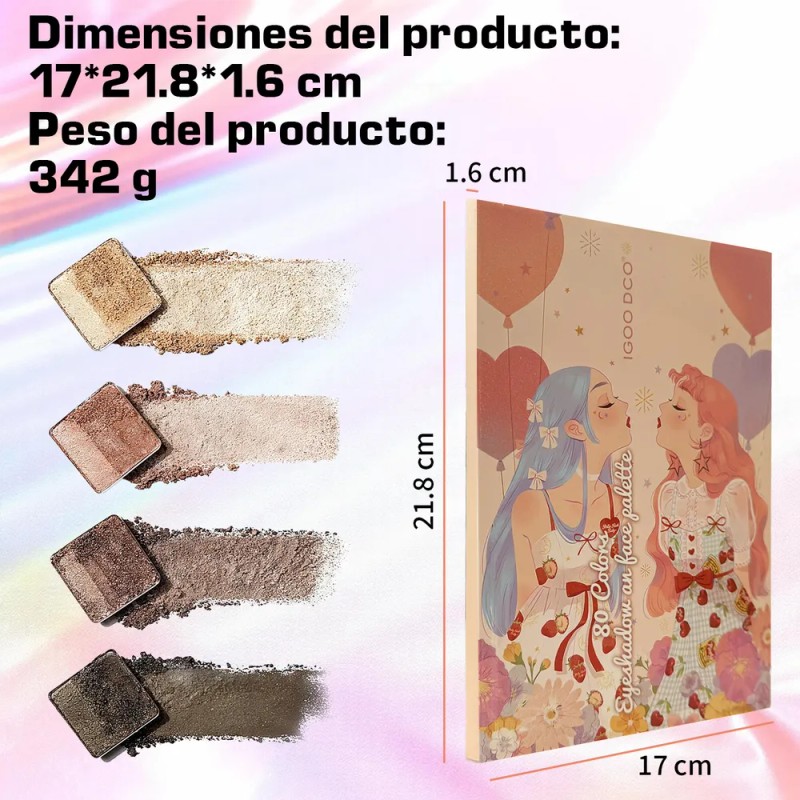 Paleta De Maquillaje De 80 Pcs Maquillaje Sombras Glitter