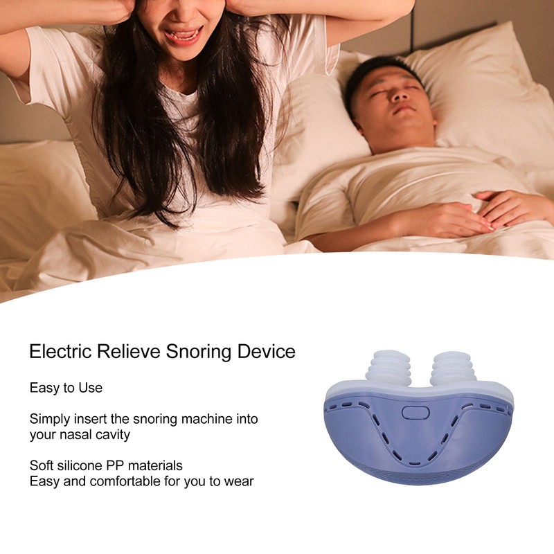 Electric Prevent Snoring Device Easy Breathing Improve Sleep Quality Ergonomic