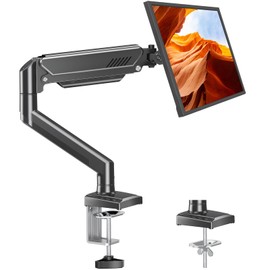 MOUNT PRO Single Monitor Arm Desk Mount Fits 13 to 32 inch Computer Monitor, Holds 4.4 to 19.8lbs VESA Monitor Mount, Adjustable Monitor Stand with Clamp/Grommet Mounting Base, 75/100mm Bracket Mount, Freelift