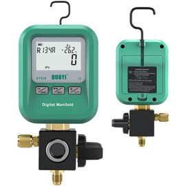 DUOYI DY519 3-in-1 HVAC Digital Manifold Vacuum Gauge Refrigerant Charging, Vacuum Testing & Leak Detection 24 Refrigerant NIST Compatible High Precision Pressure Meter for AC Pros & DIYers