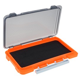 OriGlam Fishing Tackle Box Slit Foam Case, Super Slim Fishing Lures Jig Box Hooks Spinners Spoons Storage Tackle Tray, (6.8 * 3.8 * 0.8inch) (Orange)