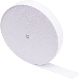 LATRAT 11 Yards White 20mm Flat Elastic Bands for Custom Clothing and Crafts