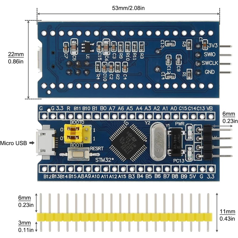 STM32F103C8T6 ARM STM32 Minimum System Development Board Module STM32F103C8T6 Core