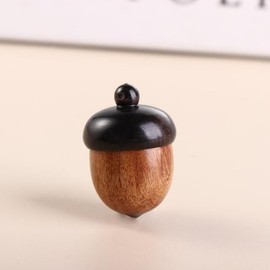 Wooden Travel Pill Case, Acorn Nut Box Disconnectable Camel Wood Acorn Charms for DIY Keychain Necklace Crafting Jewelry Making Car Pendant Decorations Jewelry Making Charms
