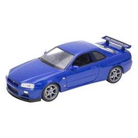 Kyosho WELLY 1/24 Nissan Skyline GT-R (R34) MT Blue Finished Product