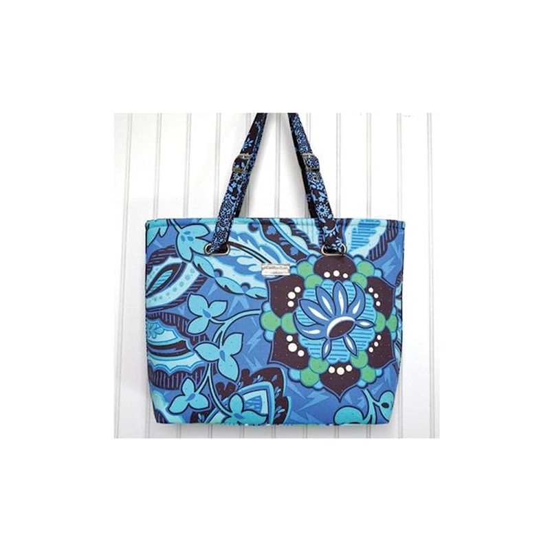 Emmaline Bags Ma Tote Pattern, White/Blue