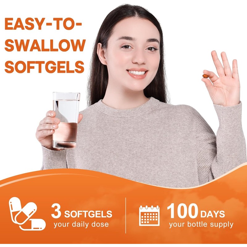 BEWORD Pumpkin Seed Oil with Saw Palmetto, 3000mg Per Serving