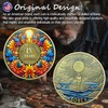 IELCJJ 9 Year Sobriety Coin, Delicate Sunflower Sobriety Chip Colorful