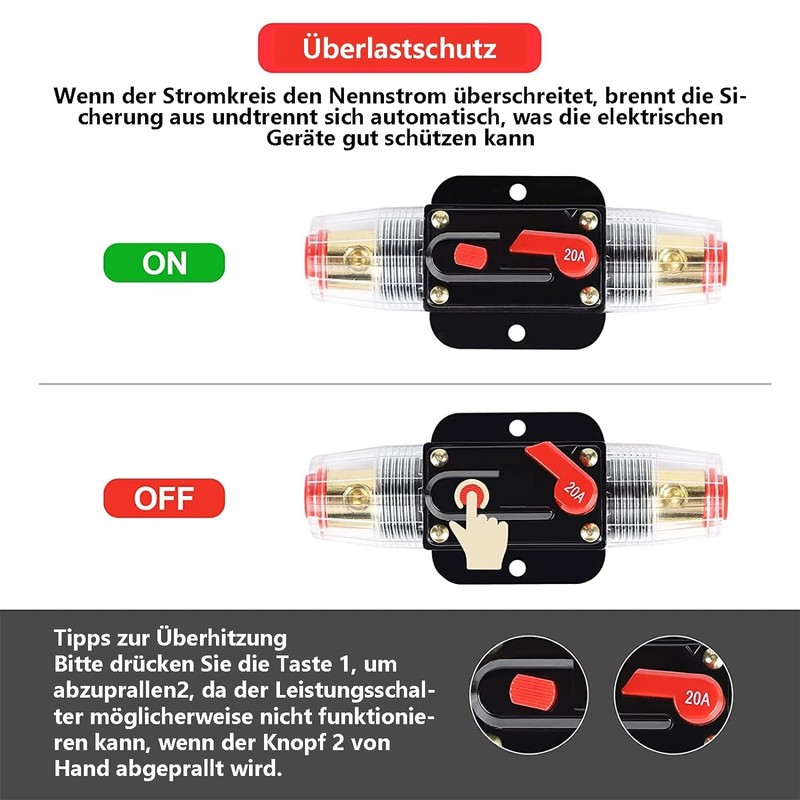 Car Fuse Holder, Automatic Fuse Holder, 12 V-24 V, DC