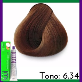 Kuul Tinte Tono 6.34 Rubio Obscuro Dorado Cobrizo Tubo90g