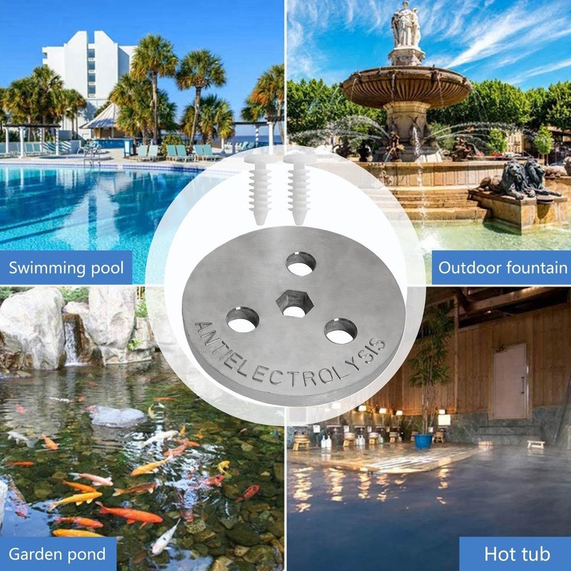 Weighted Pool Skimmer Plate, Zinc Anode for Pool, Equipment Accessories