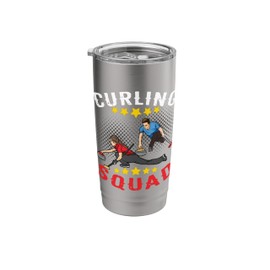 Curling Team Player Curling Squad Coaches Curling Stainless Steel Insulated Tumbler