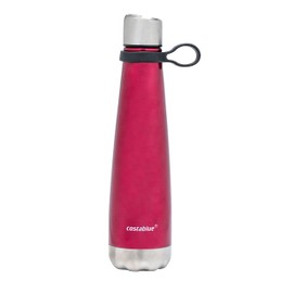 Costablue Insulated Water Bottle - On-The-Go Refillable Stainless Steel Water Bottles For Adults, Reusable Thermos Travel Tumbler With Leak-proof Lid For Hot & Cold Beverages (17 Oz. Wine)