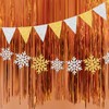 Vofrise 2Pack Winter Wonderland Christmas Decorations Silver Gold Glitter Snowflakes