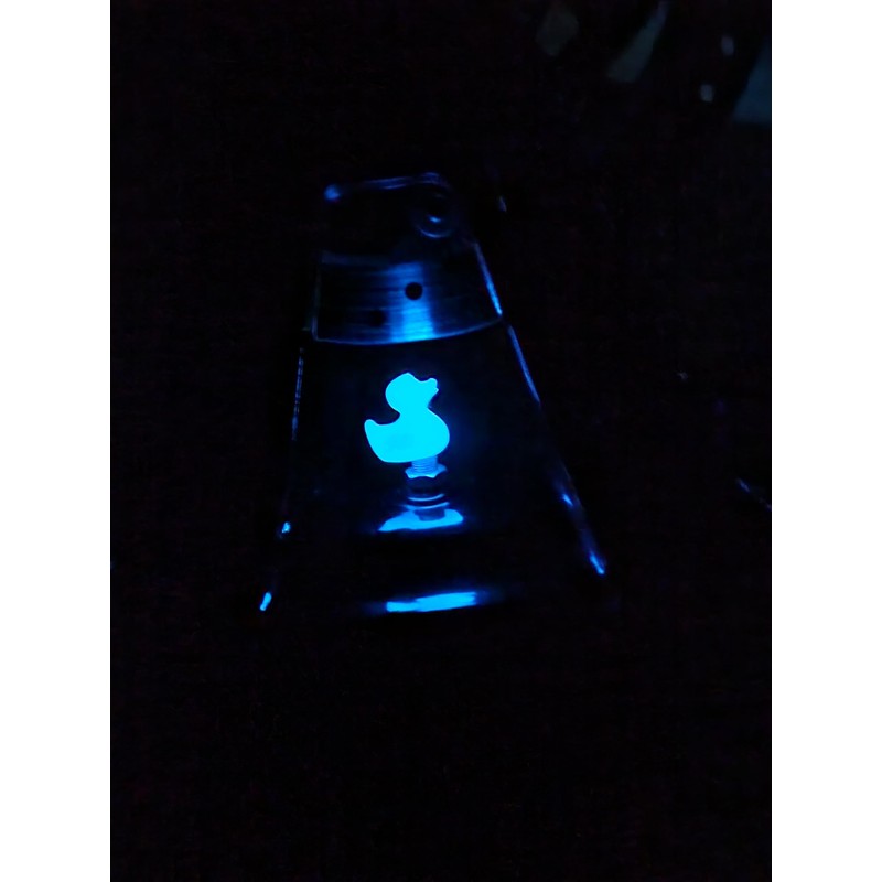 4PCS Rubber Duck Valve Stem Caps (Glow Blue)