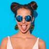 Vosach Green Camouflage Leather Teardrop Earrings For Women Retro Classical