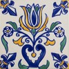 Casablanca Market MT025 Mediterranean Ceramic Tulip Decorative Tile, Blue