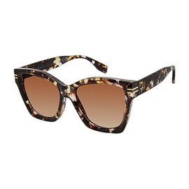 Laundry by Shelli Segal Women's LS281 Cat Eye Square Sunglasses with 100% UV Protection. Stylish Gifts for Her, 52.5 mm, Tortoise